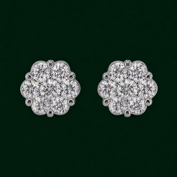 Flower VVS Moissanite Diamond Earrings