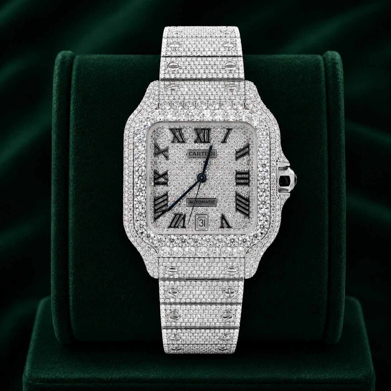 CS 41MM MOISSANITE DIAMOND WATCH 20CT