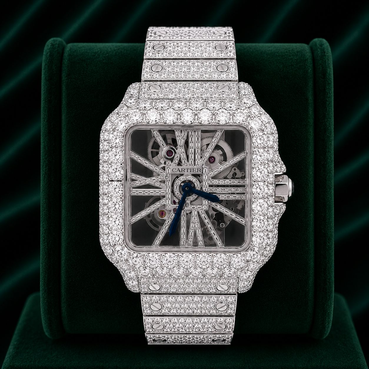 CS SKELETON 41MM VVS MOISSANITE DIAMOND WATCH 20CT