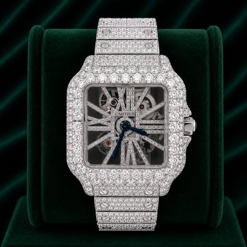 CS SKELETON 41MM VVS MOISSANITE DIAMOND WATCH 20CT
