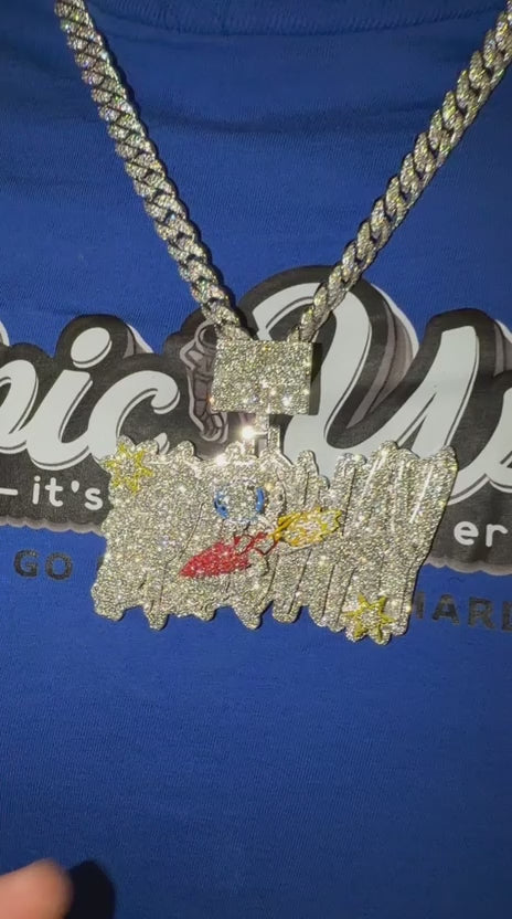 Douple Plate VVS CVD - Custom Name Pendant