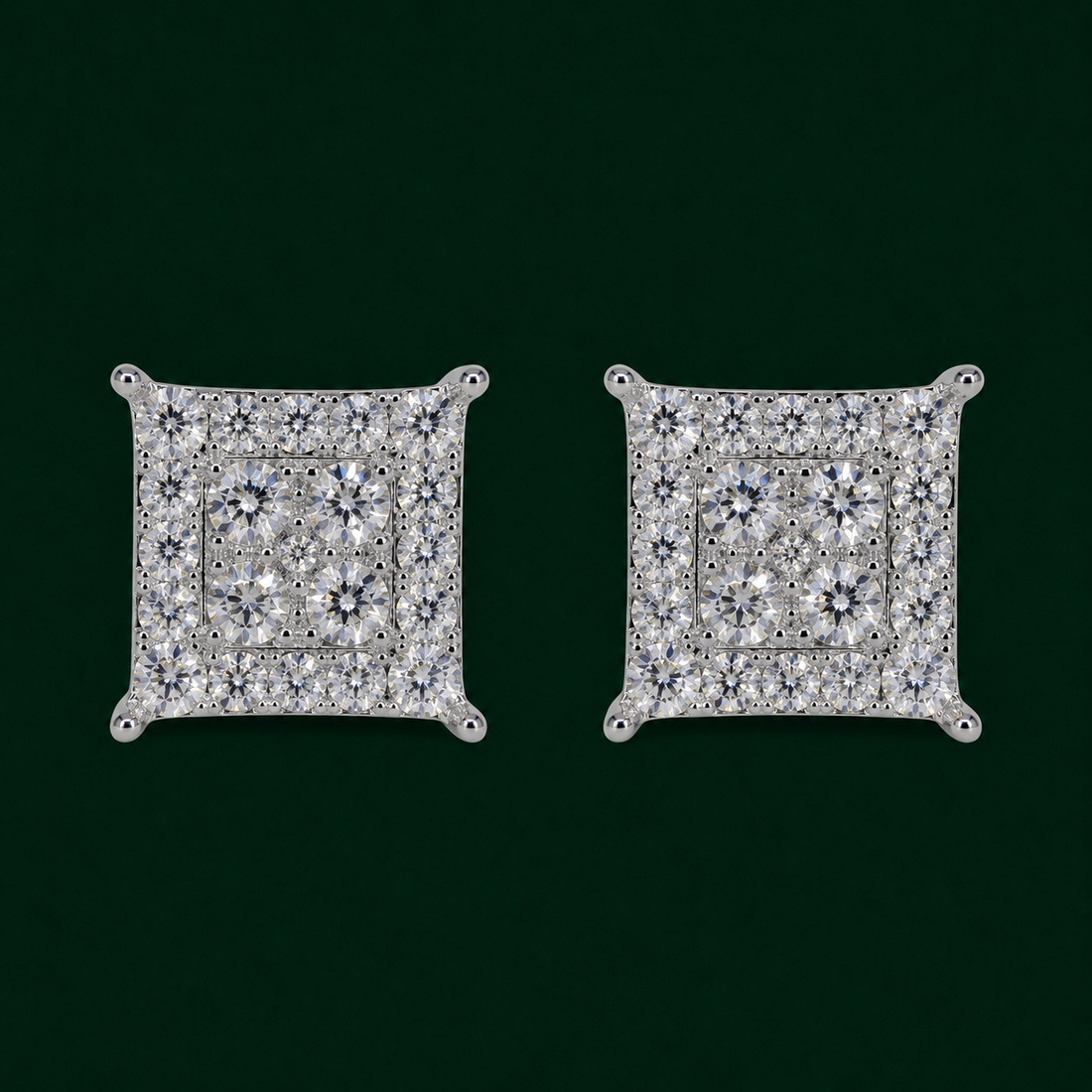 Square chandelier VVS Moissanite Daimond Earrings