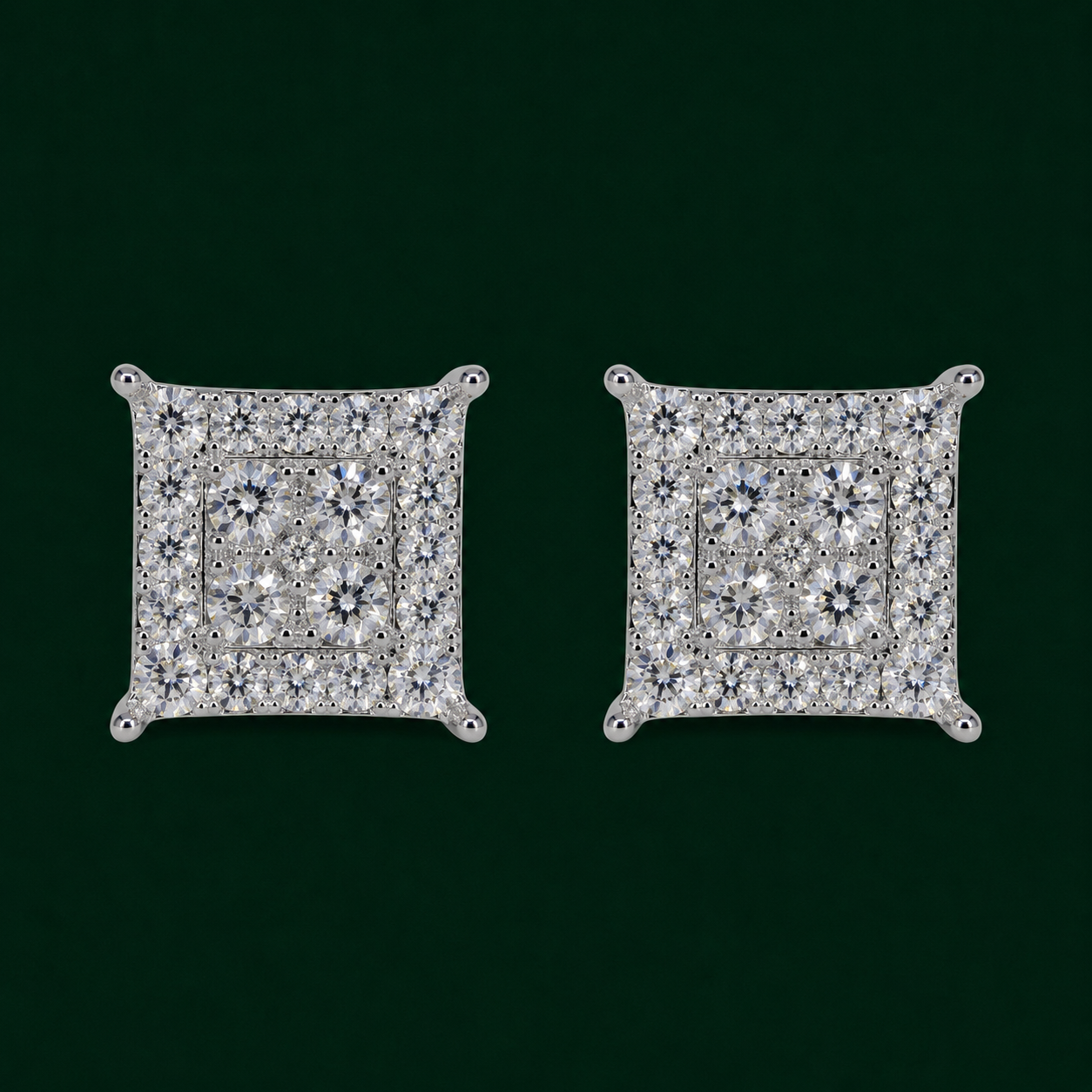 Square chandelier VVS Moissanite Daimond Earrings