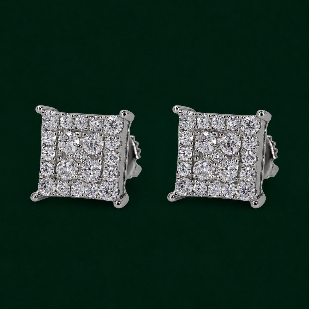 Square chandelier VVS Moissanite Daimond Earrings